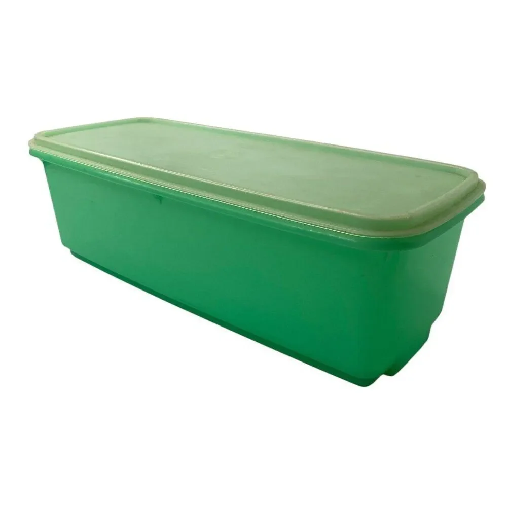 Tupperware Vegetable Easy Crisp Crisper 782-7 Jadeite Green Box Lid & Rack USA